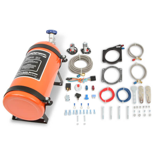 NOS Nitrous System, Sniper Wet Plate Kit, 1997-2012 GM LS with 90/92mm 4-Bolt TB, orange 10lb bottle