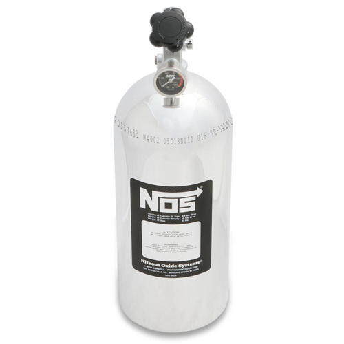 NOS 10 lb Nitrous Bottle w/ Polished Finish & Super Hi Flo Valve