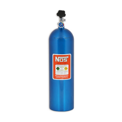 NOS 15 lb Nitrous Bottle w/ Blue Finish & Super Hi Flo Valve