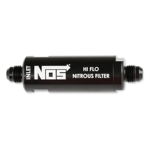 NOS High pressure nitrous filter, -6AN x -6AN in-line billet Aluminium (140 micron)
