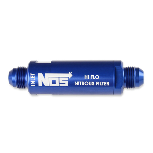 NOS High pressure nitrous filter, -6AN x -6AN in-line billet Aluminium (140 micron)