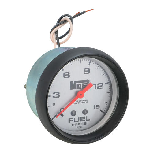 NOS GAUGE, FUEL 2-5/8 BLK 0-15 PSI