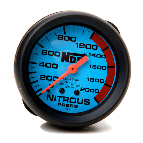 NOS Nitrous Pressure Gauge, 2-5/8in. diameter, 0-2000psi
