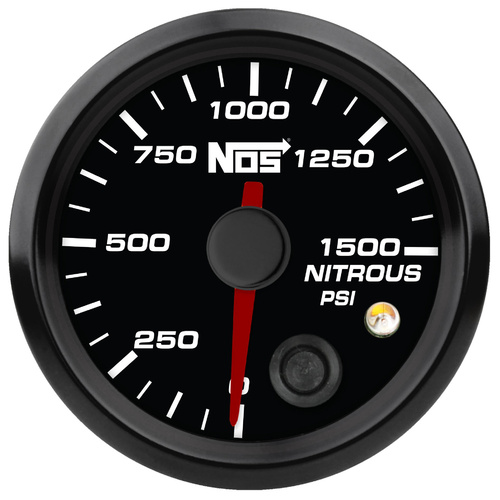 NOS Nitrous Pressure Gauge, Black, 2-2/16in. 0-1500psi