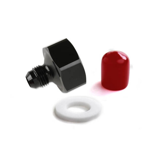 NOS Nitrous Bottle Nut Adapter & Washer, Black -6AN