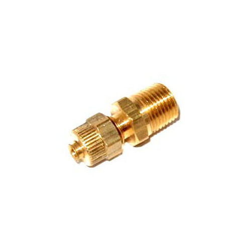NOS Compression Fitting, Straight, 1/8in. NPT - 1/8in. Tube, Brass