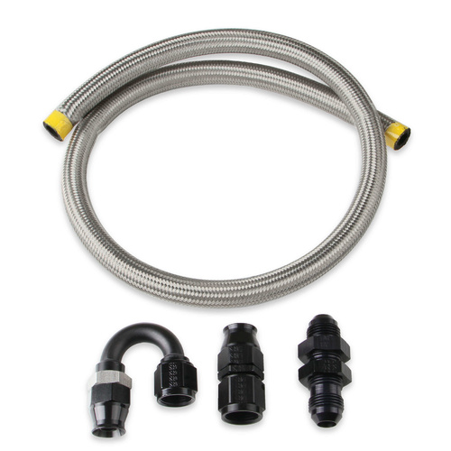 NOS 180° Nitrous Blowdown Hose Kit w/ straight exit fitting