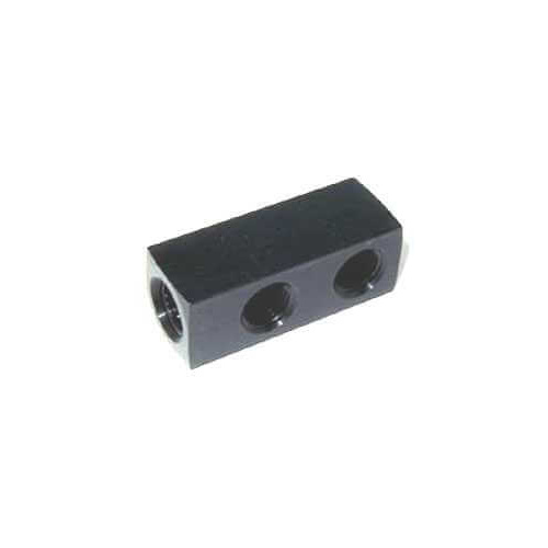 NOS Nitrous Distribution Block, 1 In 4 Out - 1/8in. NPT Standard Block, Black