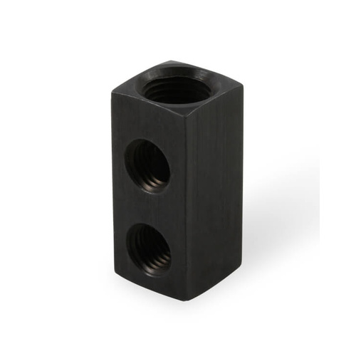 NOS Nitrous Distribution Block, 1 In 4 Out - 1/16in. NPT, Black