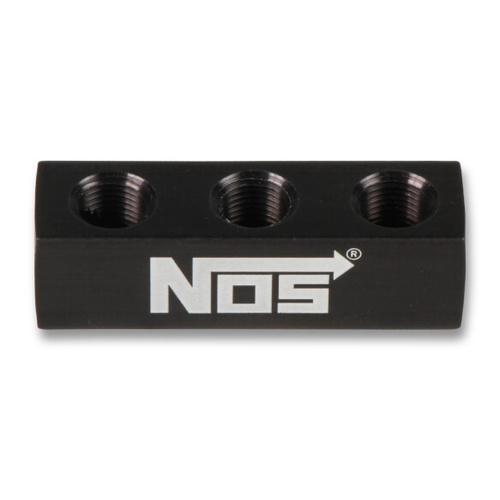NOS Distribution Block with (5) 1/8in. Ports and (5) 3/16in. Compression Fittings.