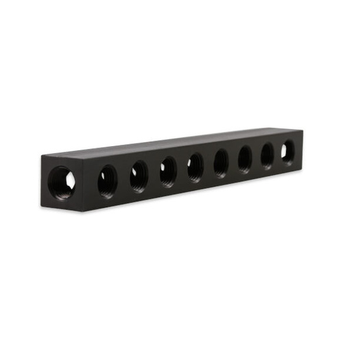 NOS Nitrous Distribution Block, 2 In 16 Out - 1/8in. NPT, Black