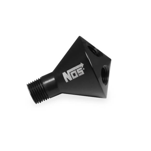 NOS Nitrous Distribution Block, 1 In 4 Out 1/16in. NPT Showerhead, Black
