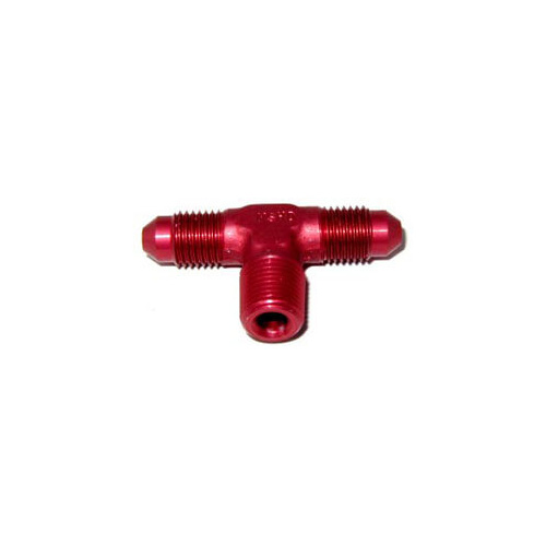 NOS Flare to Pipe T Fitting, 3AN - 3AN - 1/8in. NPT, Red