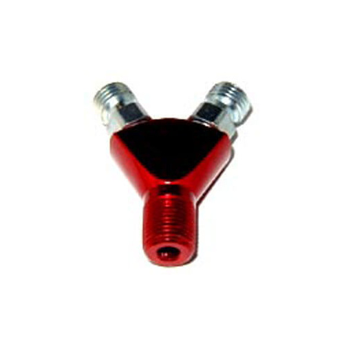 NOS Specialty Y Fitting, Flare Jet To 1/8in. NPT, Red