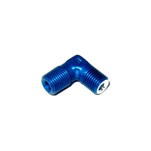 NOS Flare Jet Fitting, 3AN - 1/8in. NPT, 90°, Blue