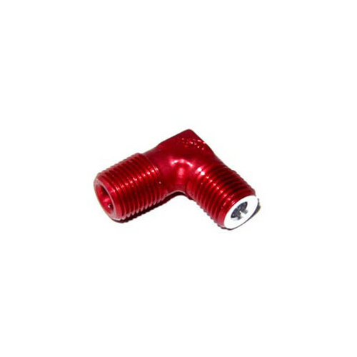 NOS Flare Jet Fitting, 3AN - 1/8in. NPT, 90°, Red