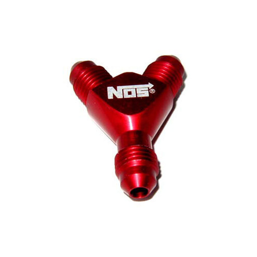 NOS Y-Block Adaptor, 4AN x3, Forged, Red