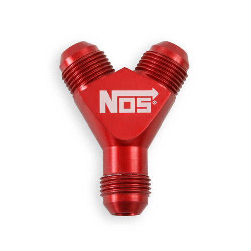 NOS Y-Block Adaptor, 8AN x3, Forged, Red