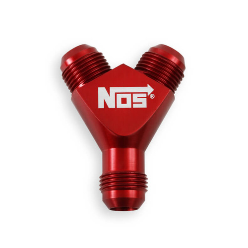 NOS Y-Block Adaptor, 10AN x3, Forged, Red