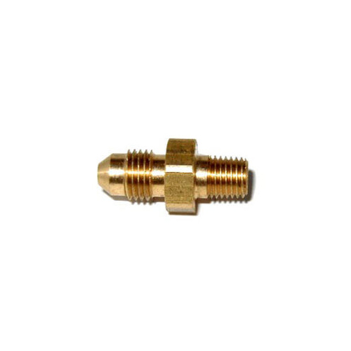 NOS Fitting, Straight, 3 AN Male to 1/16 NPT Male, Natural, Brass, Each