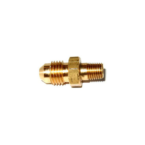 NOS Fitting, Straight, 4 AN Male to 1/16 NPT Male, Natural, Brass, Each