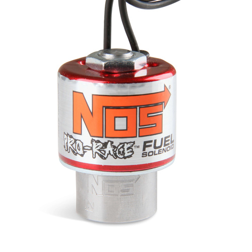 NOS Pro Race Fuel Solenoid w/ Bottom Exit, Red
