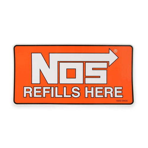 NOS Refills Here Decal, 4-1/2in. x 8-5/8in.
