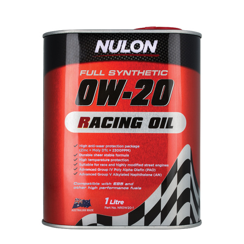 NULON Full Synthetic 0W-20 Racing Oil, Each