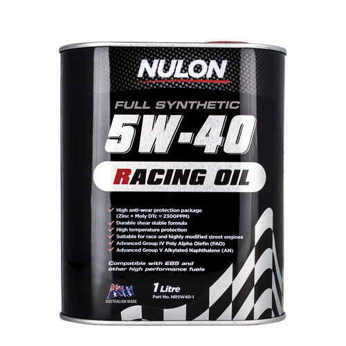 NULON Full Synthetic 5W-40 Racing Oil, Each