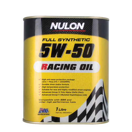 NULON Full Synthetic 5W-50 Racing Oil, Each
