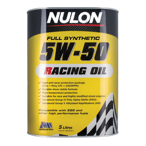 NULON Full Synthetic 5W-50 Racing Oil, Each