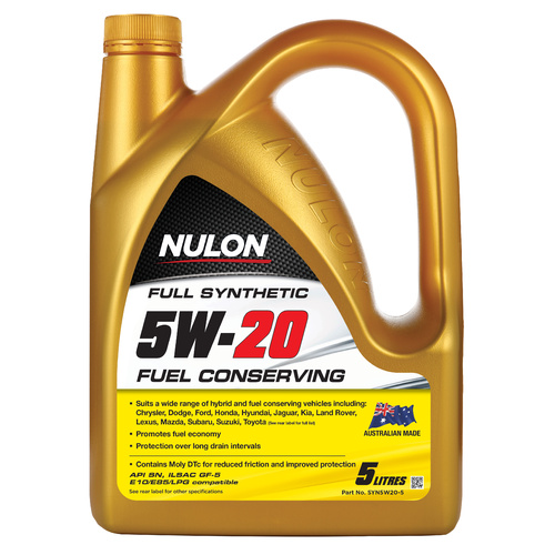 NULON Full Synthetic High Strength 5W20 Engine Oil 5L, Each