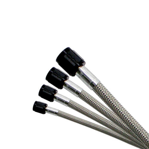 Nitrous Express Hydraulic Hose -4AN (22") Stainless Braided Double SHO Hose, -3AN on both ends