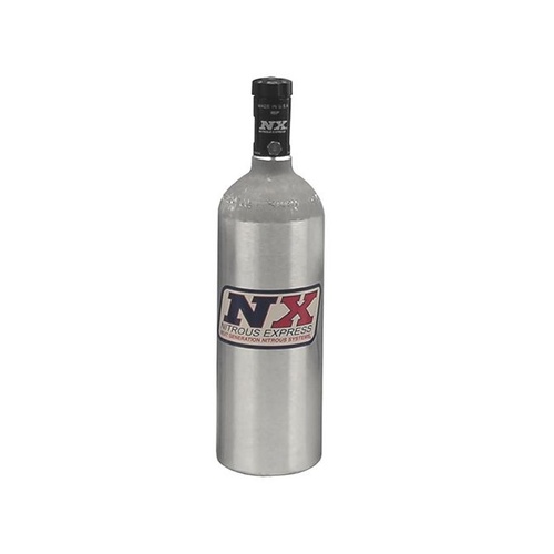 Nitrous Express Nitrous Bottle; Nitrous Mini-Bottle; 1.4 lb.; 3.2 in. Dia.; 11.38 in. Tall; w/Motorcycle Valve