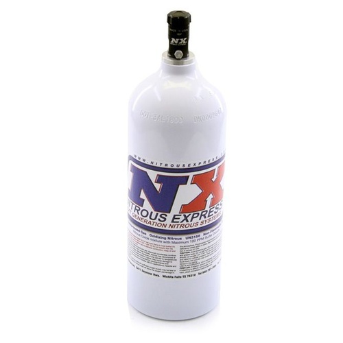Nitrous Express Nitrous Bottle, 5 lbs, Aluminum, 5.25 Dia. x 16.14 Tall, White, Each