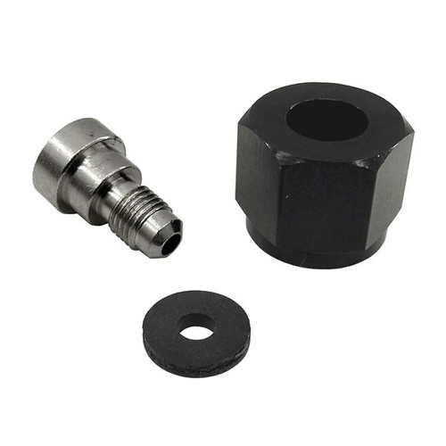 Nitrous Express Nitrous Bottle Nipple, 4AN Nipple and Nut For CO2 Valve, Gasket, Each