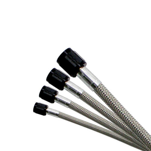 Nitrous Express Hydraulic Hose -8AN (36in) Stainless Steel Braided Hose (Black Ends)