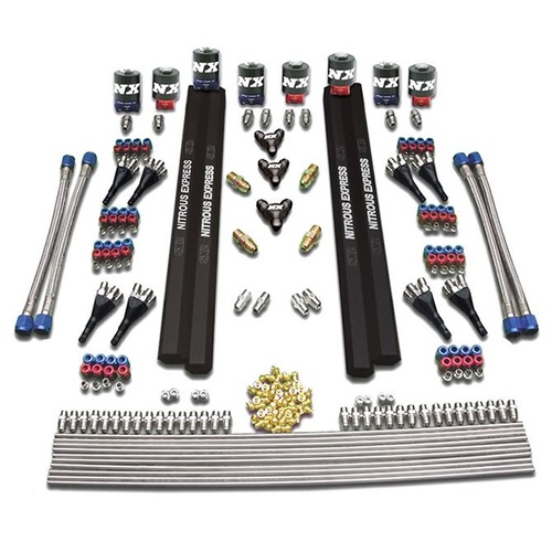 Nitrous Express Nitrous Plumbing Kit; Direct Port Plumbing Kit; Incl. SX2 Nozzles