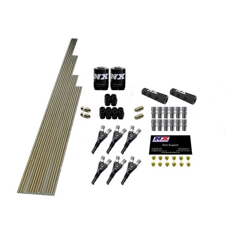 Nitrous Express Nitrous Plumbing Kit, V6, Shark/Piranha, Plumb Kit w/ 2 Solenoids w/ 150 HP Jets w/ All Necessary Hardware
