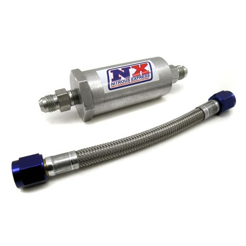 Nitrous Express 4AN Pure-Flo N20 Filter & 7 Stainless Hose (Lifetime Cleanable)