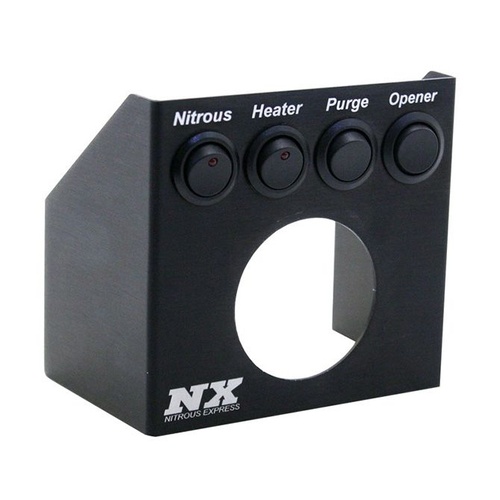 Nitrous Express Switch Panel, Gauge Pod Mount, Aluminum, Black, 4 Switches, Chevy, Corvette, Each