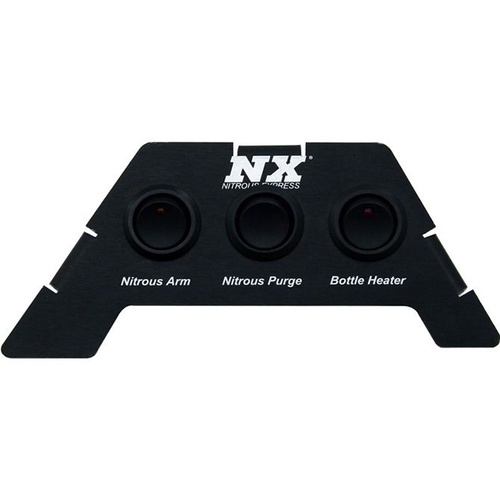 Nitrous Express Switch Panel, NX Accessory Power, Console Mount, Aluminum, Black, 4 Rocker Switches, Chevrolet, Each