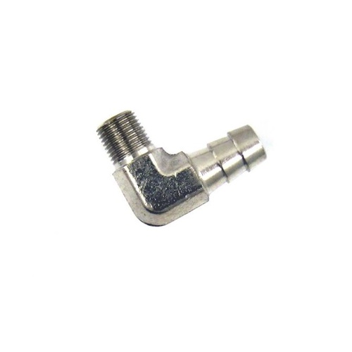 Nitrous Express Fitting, Adapter, 3/8 in. NPT x 3/8 in. 90 Hose Barb