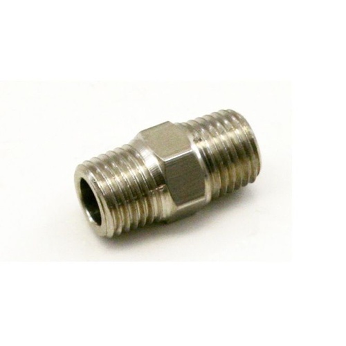 Nitrous Express Fitting, Adapter, Male Union Connector, 1/8 NPT x 1/8 NPT