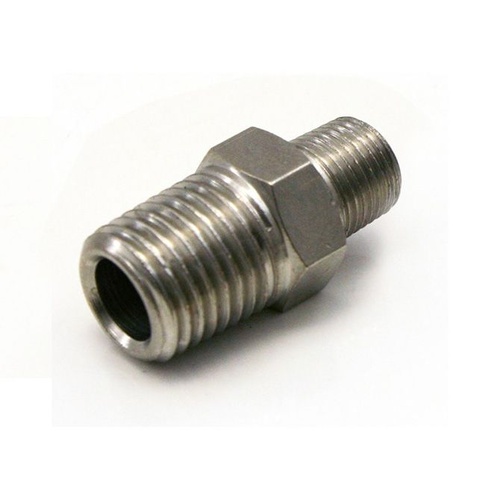 Nitrous Express Fitting, Adapter, Male Union Connector, 1/4 NPT x 1/8 NPT