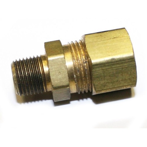 Nitrous Express Adapter Fitting; Pipe Fitting; Male To Compression Straight; 1/8 NPT x 3/8