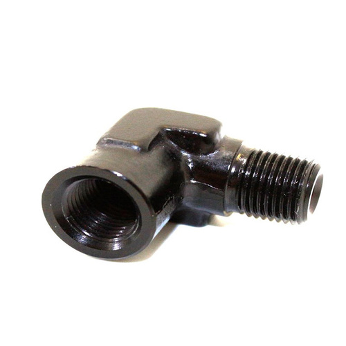 Nitrous Express Adapter, Aluminum, Anodized, Female 1/8 MPT x 1/8 FPT 90