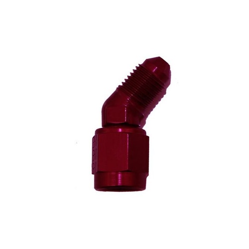 Nitrous Express Fitting, Adapter, 3AN Male x 45 -3 Female Swivel, Red