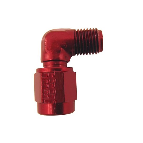 Nitrous Express Fitting, Adapter, 90 Jet Fitting To MAF Housing, Red