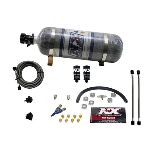 Nitrous Express Hitman Efi Single Nozzle Piranha System (35-50-75Hp ) w/ Composite Bottle, Kit